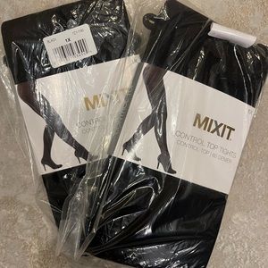 Mix It Black tights. 1X. 2 pairs